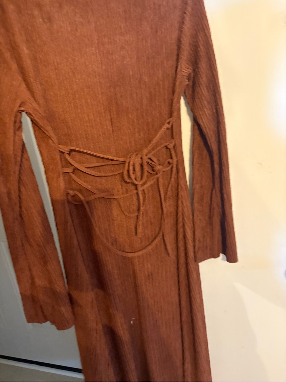 Amazon Women's Long Sleeve Midi Dress in Rust Browne x - Picture 2 of 6
